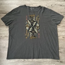 Lucky Brand King of Diamonds Graphic T Shirt Mens 2XL Gray