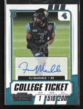 2021 Panini Contenders Draft #320 CJ Marable Auto Coastal Carolina (JT)