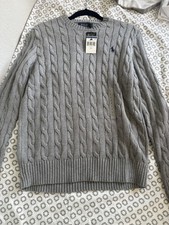 Ralph Lauren Grey Sweater Men Size Small Authentic New Tags