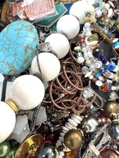 10  Lb Vtg 2 Now Cost. Jewelry Lot Estate Scrap Tangled Harvest Repair Wear SC5