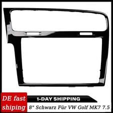 8" Schwarz geb&uuml;rsteter Rahmen Panel Radio Frame Screen F&uuml;r VW Golf MK7 7.5 DE