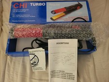 CHI Farouk Turbo Regular 1" Ceramic Flat Iron Hair Straightener Curl GF1538 NEW