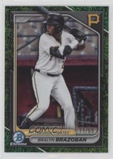 2024 Bowman Draft Chrome Green Grass Refractor 71/99 Bralyn Brazoban 2a9