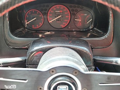 RPG Carbon Dash Gauge Cluster Bezel for 96-00 Honda Civic EK Hatch Coupe B16A