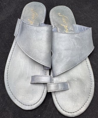 Free People Sant Antoni Slide Sandal Women's Size 38 / 8 Smoke Gray NEW
