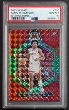 2023 Panini Mosaic Amen Thompson RC Rookie International #230 PSA 10 POP 2 🔥