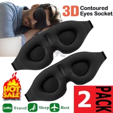 2Pack Sleep Mask for Men Women, 100% Light Blocking 3D Eye Mask US STOCK