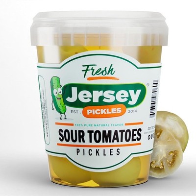 Jersey Pickles Sour Pickled Green Tomatoes Quart Tangy Crunchy Snack