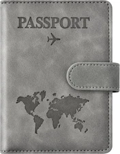 Eoehro Passport Holder for Travel Essentials, Passport Wallet Cover Case for Tra