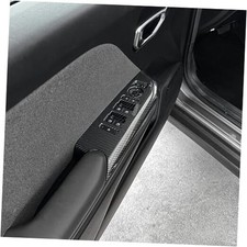 Car Window Switch Panel Cover Side Door Lock Lift Control Carbon Fiber Pattern