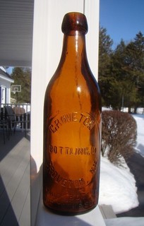 Antique GROVETON BOTTLING Co. GROVETON N.H. New Hampshire Blob Top Beer Bottle