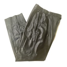 Vintage 1970's Casablanca Black Leather Biker Pants Ladies 9/10 Very Nice 