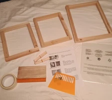 Lyellfe 36 Pieces Screen Printing Starter Kit, Include 3 Wood Silk Screen...