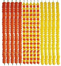 Artificial Marigold Flower String for Diwali, Navratri Festival Decoration, 15PC