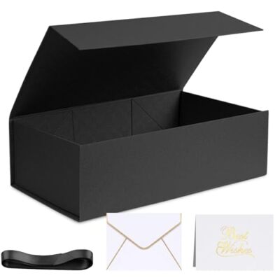 Large Gift Box with Magnetic Lid, 14x8.7x4.3 Inches Luxury Gift