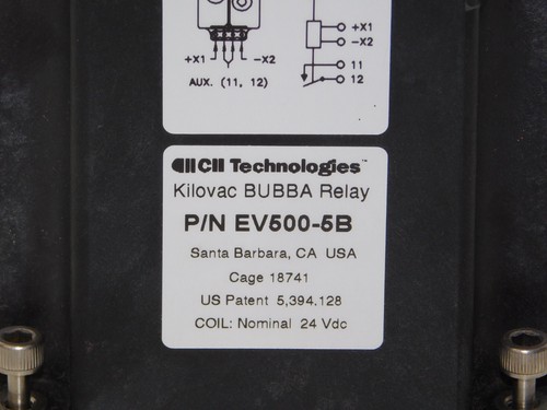 New Tyco Electronics TE EV500-5B Kilovac Bubba Relay Module 24VDC Unit Made USA - Picture 3 of 3