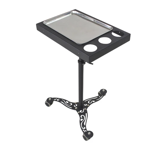 TATARTIST Adjustable tattoo rolling tray beauty salon tattoo tray stand black - product listing photo
