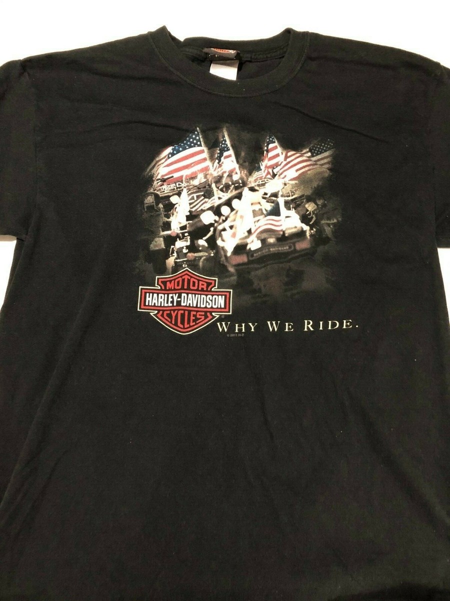 【Raucohouse】American harley-davidson printing t-shirt Harley Davidson Vintage Black T-Shirt L Roswell, GA Killer