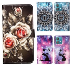 Wallet Painted Phone Case for Motorola G14 G Play G Stylus Edge 40 G Power G 5G