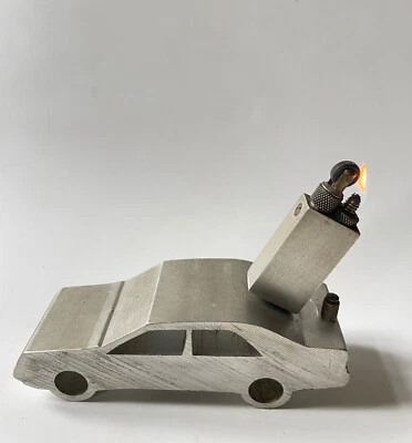 Einmalig Benzinfeuerzeug Duplo Taschen- u. Tischfeuerzeug massiv Alu Auto Design - Bild 1 von 4