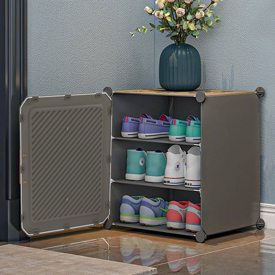 Shoe Rack Storage with Door Cupboard Footwear Stand Hallway