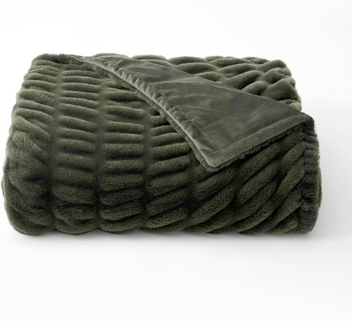 New-Luxurious Soft Throw Blanket, Cozy Fuzzy Plush War