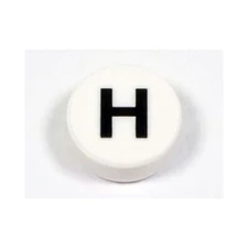 LEGO City Accessory Alphabet Capital Letter “H” Tile Round 1 x 1 (Small)
