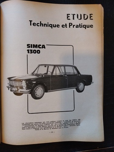 Revue Technique Simca 1300 1.3 Talbot Rta - Imagen 2 de 12