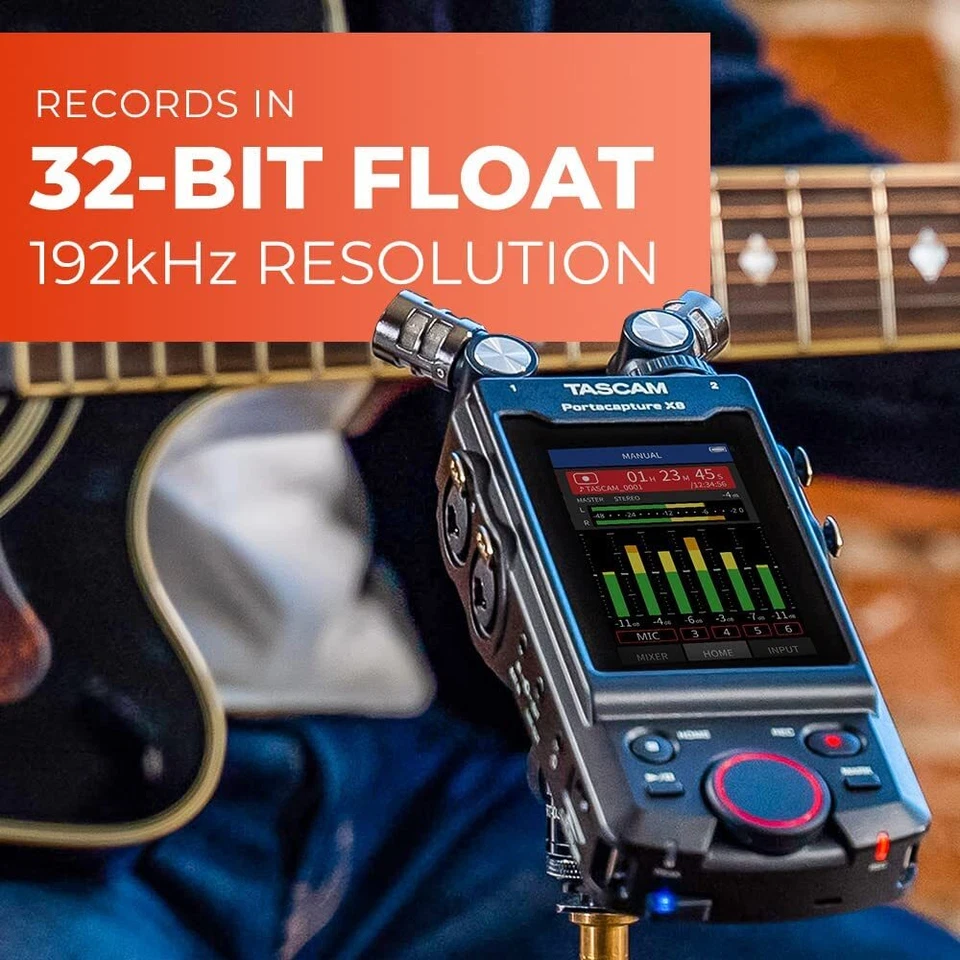 Tascam Portacapture X8 High Resolution Multi-Track Recorder, Portable Recorder - Image 2 of 4