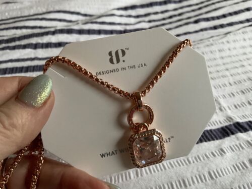 Bomb Party April 2025 Necklace, NK77955 "She's Blissfully Gorgeous" on Rose Gold