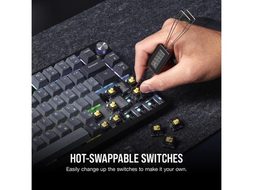 CORSAIR K65 PLUS WIRELESS 75% RGB Mechanical Gaming Keyboard - Pre-Lubricated CO - Picture 10 of 12