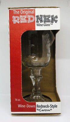 The Original RedNek Redneck Style Wine Glass by Carson Screw Lid Ball Mason NEW