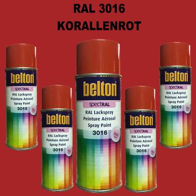 TRISTARcolor Peinture Voiture Bombe De Peinture Pour DAF 1883288 Ral 3016 Korallenrot Peinture De Base Aérosol 400 Ml