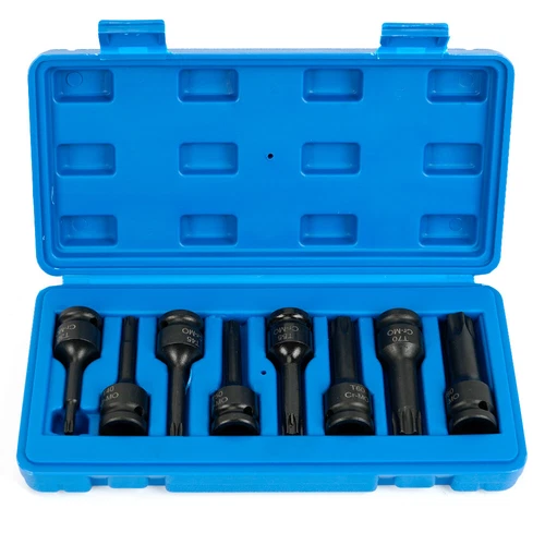 8X 1/2'' Drive Torx Deep Impact Metric Socket Bits Set Repair Tool T30-T80 AUS - Picture 1 of 9
