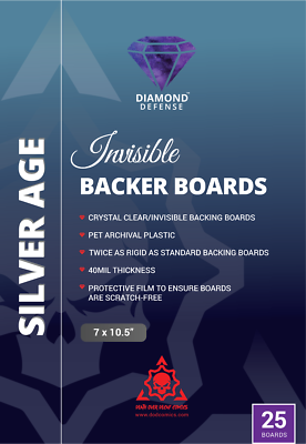 #ad #ad Crystal CLEAR COMIC BACKER BOARDS Diamond Defense CURRENT AND SILVER AGE $120.00