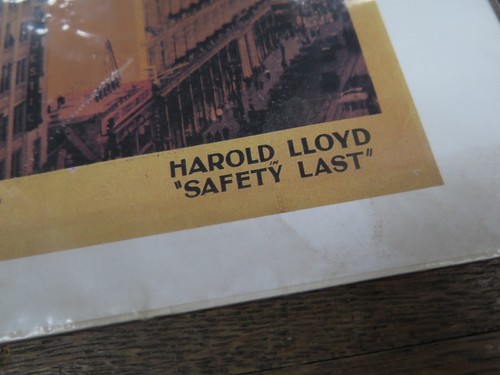 Serigrafía Seguridad Último Harold Lloyd Película Cine Póster Arte 9" X 7" Imagen - Imagen 4 de 7