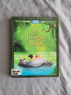 The Jungle Book, animated (Blu-Ray/DVD, 2019) Disney Movie Club Exclusive