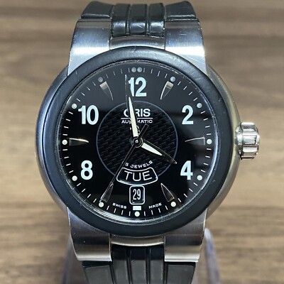 Oris TT1 Day Date 7518-44 Men's Watch Black Dial Analog