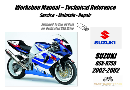 Suzuki GSX - R750 GSXR750 Service Repair Workshop Manual USB 2000-2002 - Picture 1 of 5