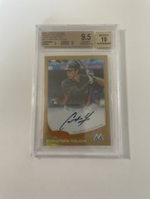 Christian Yelich 2013 Topps Chrome Gold Auto /50 BGS 9.5/10