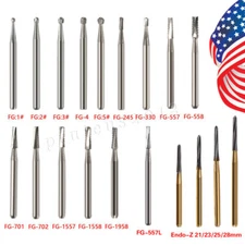 Dental FG Fresas de carburo de tungsteno Fit Alta Velocidad pieza de mano USA