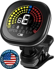 Afinador de guitarra recargable, afinador con clip para guitarra, bajo, ukelele.