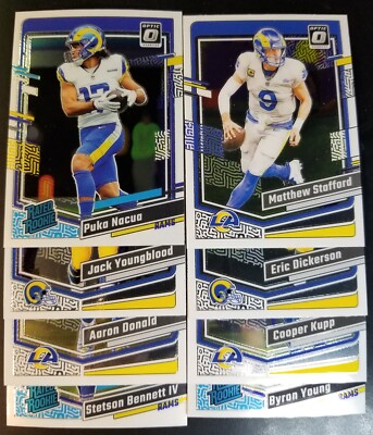 2023 Donruss Optic w/RCs Los Angeles RAMS Football Team Set (8c) Puka ...