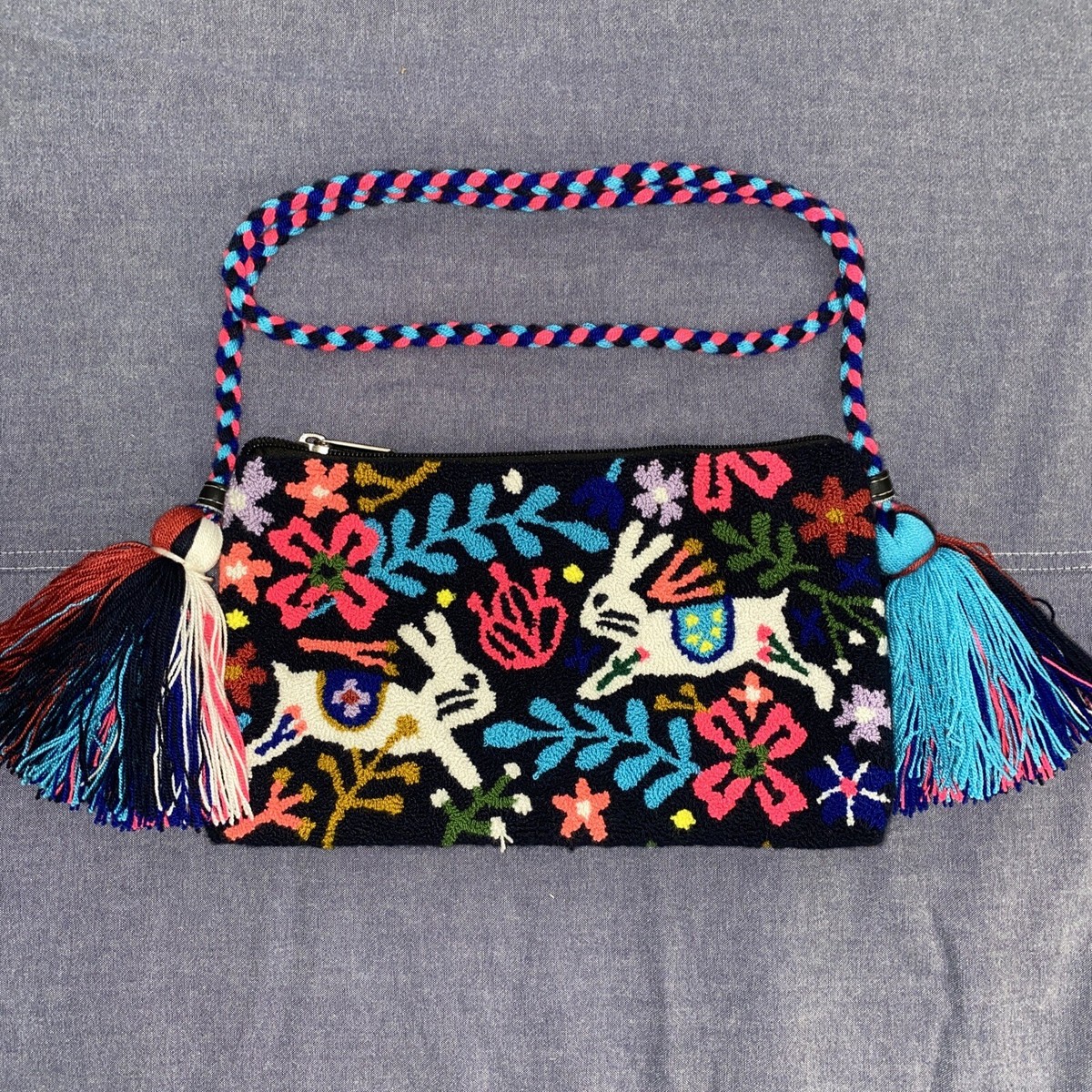 Authentic 100% Wayuu Crossbody Clutch Bag Medium crossbody bag