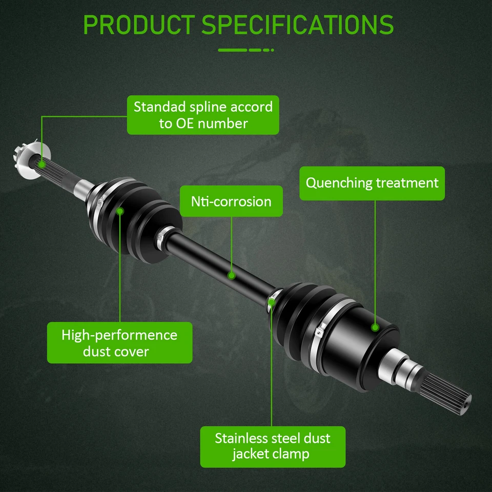 Eje articulado CV delantero derecho izquierdo para Kubota RTV900 2004-2008 2007-13 RTV1100 Foto 2 de 4