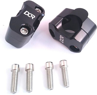 New Black DCR 7/8'' To 1 1/8'' Handle Bar Adapter Riser Fat Bar Conversion Honda