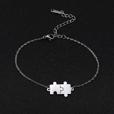 Jigsaw Puzzle Pieces Bracelet Autism Awareness Charm Bangle 7-9-inch | eBay