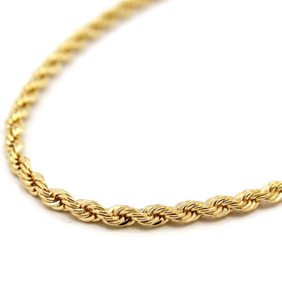 HIP HOP UNISEX FASHION RAPPER'S 14K GOLD PLATED 4MM 24