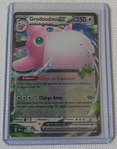 Carte Pokémon Grodoudou EX 040/165 MEW Ecarlate & Violet Pokémon 151 FR NEUF