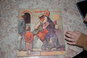 ANTIQUE PUZZLE PASTIME like Rockwell Kent large pieces wonderful vintage 1930